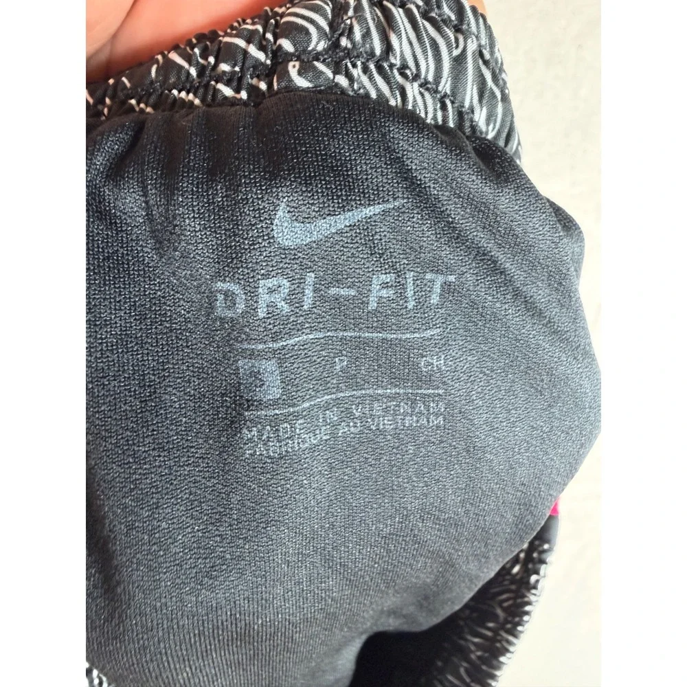 Nike Women's Dri-Fit Black White Pink Running Shorts size Small
